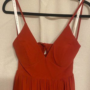 Full Length Rust Color Dress from Azazie